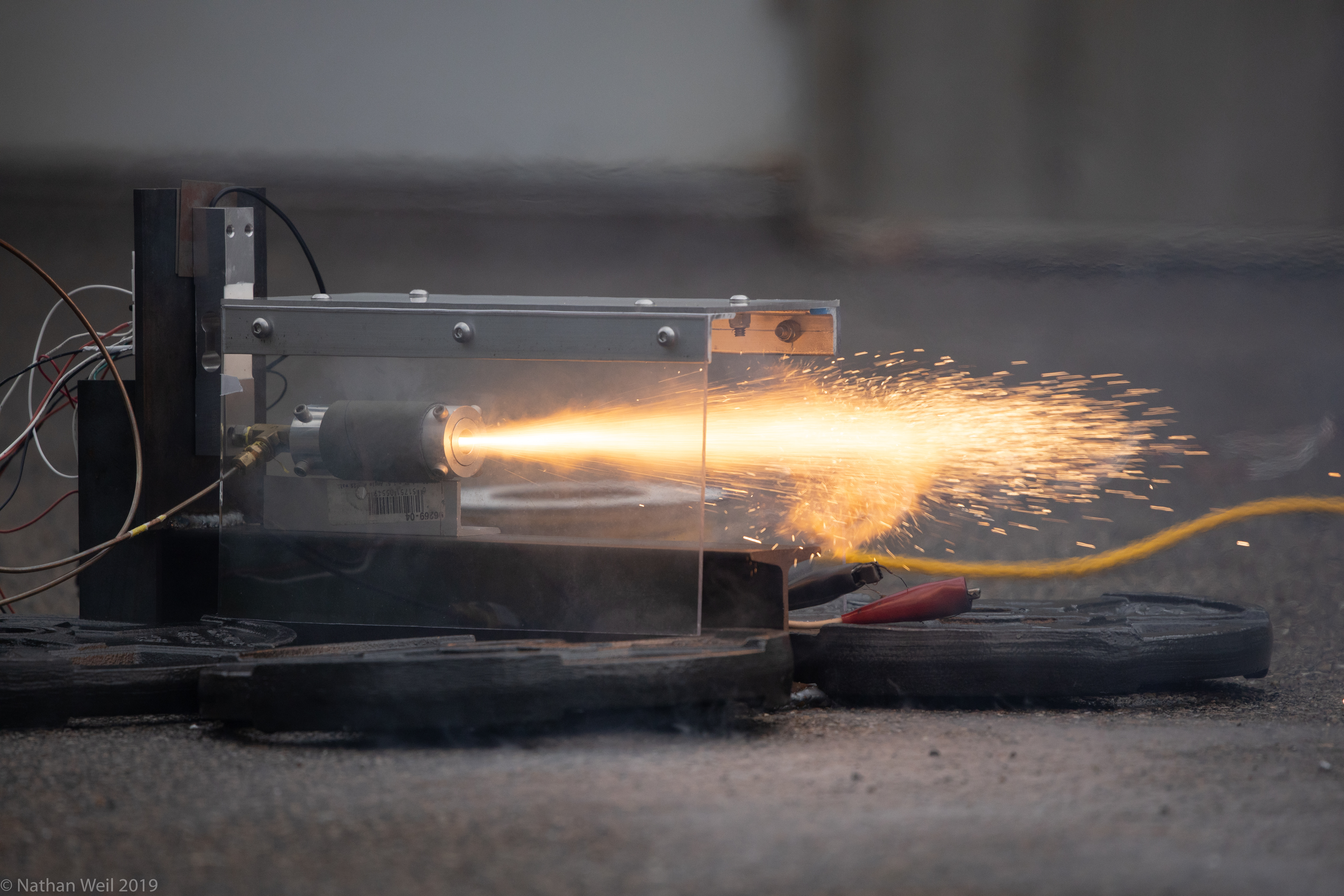 student engine test firing